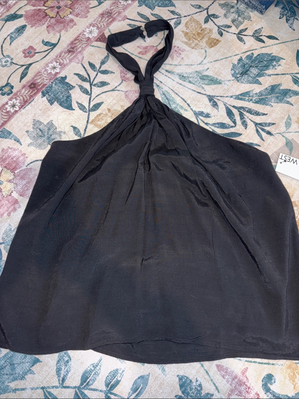 NWT Nine West Black Halter Neck Top